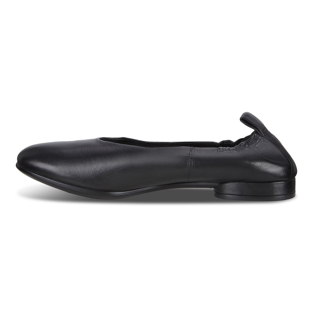 ECCO Womens Ballerinas Black - Anal Flat - ILU-704659